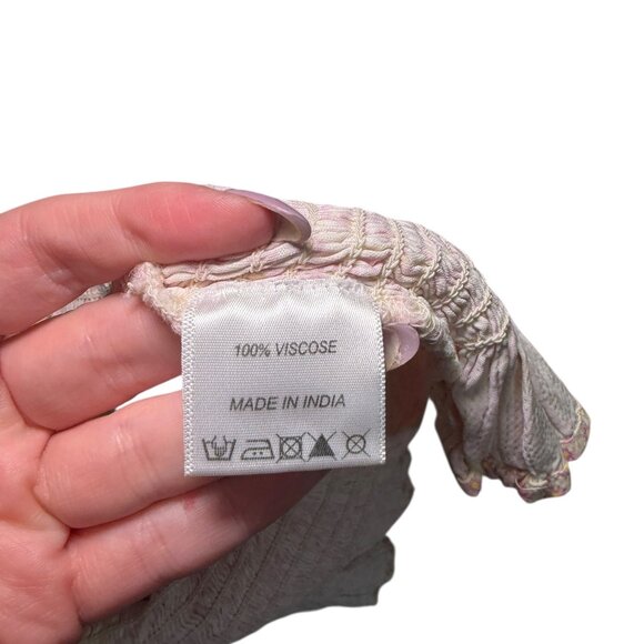 Area Stars Amalia Smocked Floral Mini Dress Pink Size Large - Picture 5 of 6